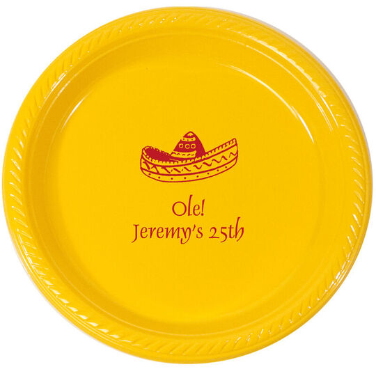 Personalized Fiesta Plastic Plates